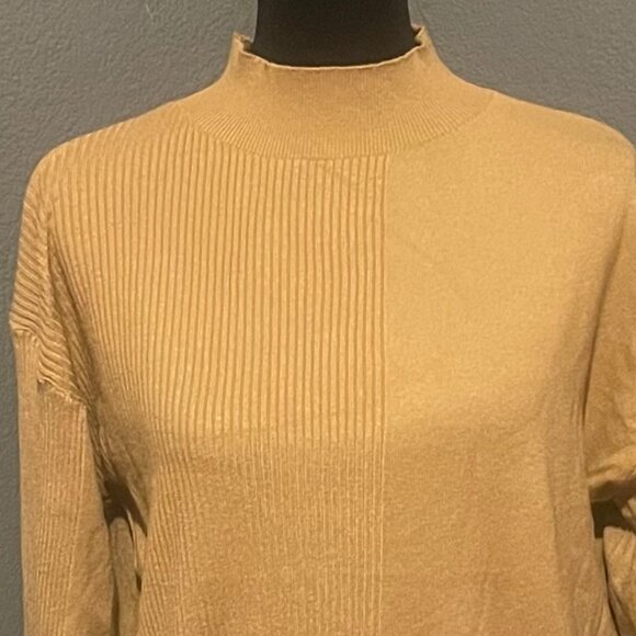Mock Neck Ribbed Sweater - Picture 3 of 3